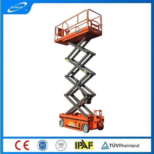 Qiyun Ce ISO Scissor Lift 14m 230KG Hydraulic Self Propelled Scissor Lift Platform with ODM/OEM