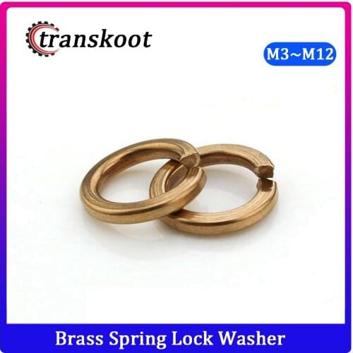 50pcs 20pcs 10pcs 6pcs DIN127 M3 M4 M5 M6 M8 M10 M12 Spring Bronze Copper Brass Split Spring Lock Washer