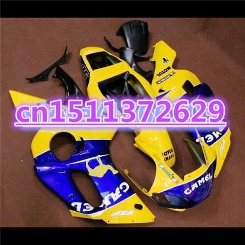 Blue yellow bodywork for YZF-R6 98-02 YZF R6 98 99 00 01 02 YZF 600 R6 1998 99 00 01 2002 ABS fairing kits-Dor D