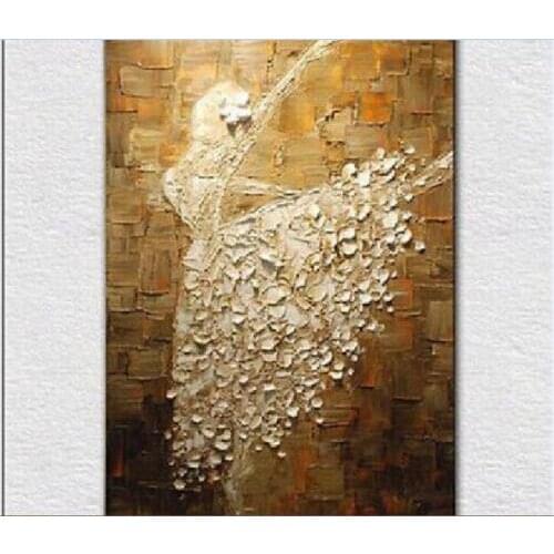 MODERN ABSTRACT WALL ART DECOR OIL 100% HAND PAINTING ON CANVAS--ballet unframed