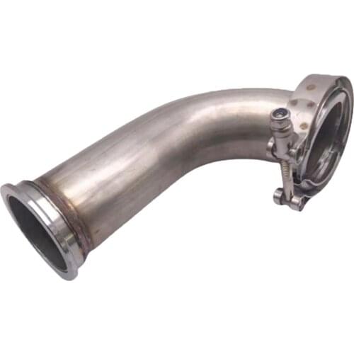 Universal V-Band Downpipe Elbow With Clamp Pipe Short Leg 2.5" V-Band 90 Degree Elbow Adapter Flange