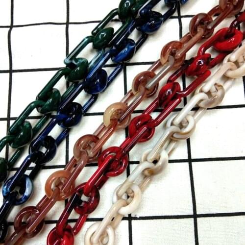 Top-rated 1.0 Meter Acrylic Necklace Strand Parts Linked Bag Chains Women Jewelry DIY Accessories Glasses Chains Components N074