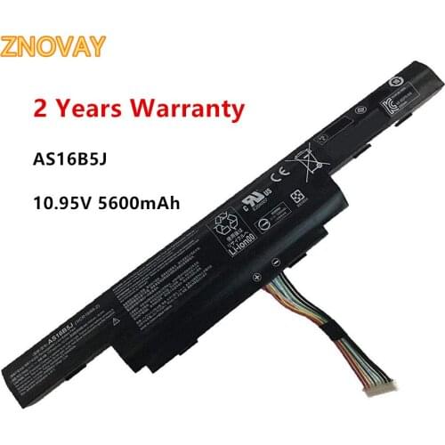 10.95V 5600mAh Laptop Laptop AS16B5J AS16B8J Battery for Acer Aspire E5-575G E5-575G-53VG Series 15.6" Series Notebook