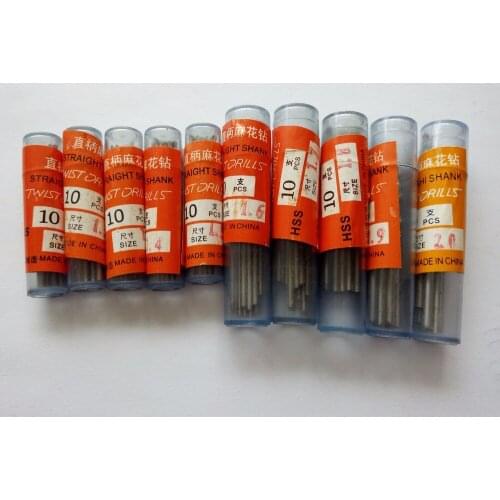 100Pcs 1.1mm-2.0mm Micro Drill HSS Straight Shank Twist Drilling Bits