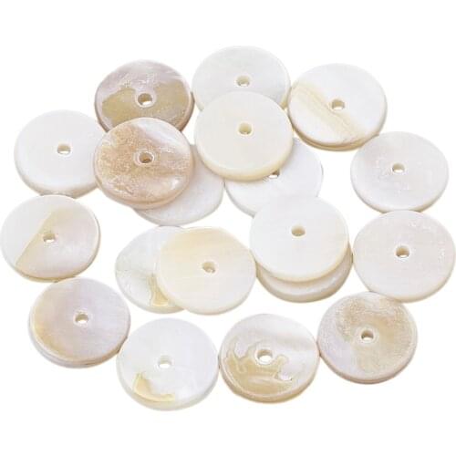 1000pcs 6x1mm Disc/Flat Round Freshwater Shell Beads for jewelry making,Heishi Beads, Creamy White,Hole: 1mm F65