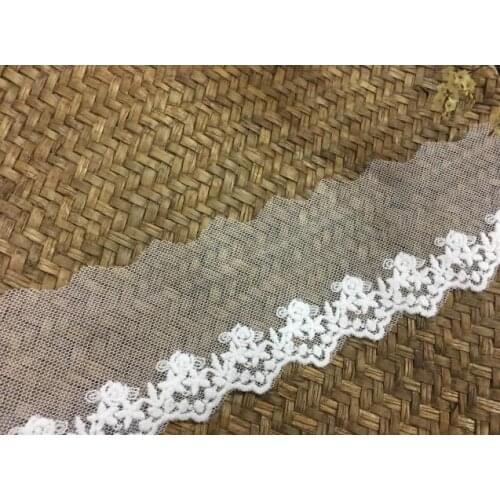 3 Meters/lot 2.3cm Flower Rhinestone Lace Ribbon Sewing Craft Lace Trim Embellishment for DIY Hair Craft