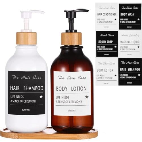 500ml PET Soap Dispenser Bottle Cosmetic Lotion Soap Hand Sanitizer Shampoo Container Bottle Empty Refill Bottle