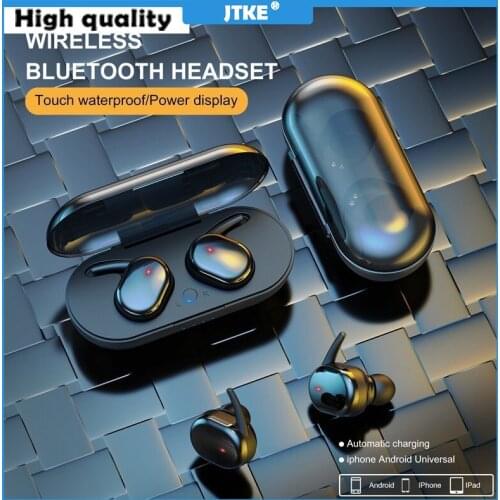 JTKE Y30 TWS Wireless Blutooth 5.0 Earphone Noise Cancelling Headset HiFi 3D Stereo Sound Music In-ear Earbuds For Android IOS
