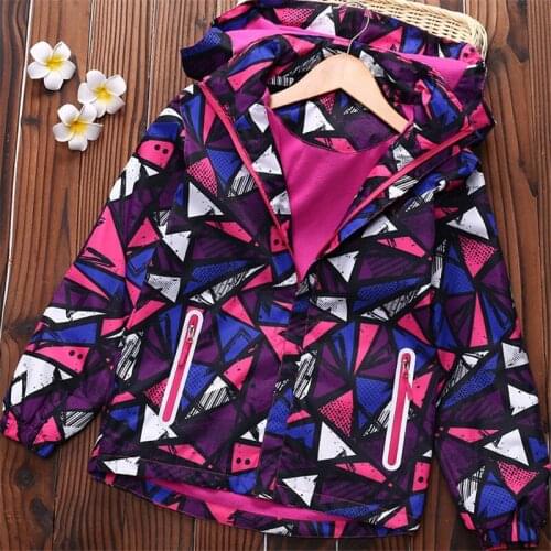 Kids Polar Fleece Jacket Autumn/Winter Waterproof Children Sport Hooded Outerwear Coat For Boys Girls 4-15 Years Windbreaker