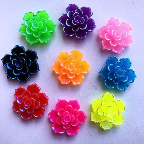 Diy 20pcs/lot 18mm Flower Resin Woman Rhinestone accessories crafts scrapbook wedding accessories -HA14