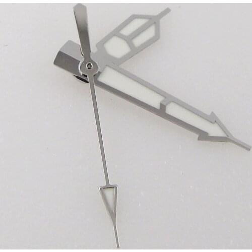 For NH35 White Watch Hands Set Pointer Green Luminous Wristwatch Accessories