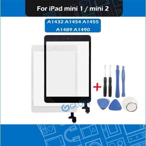 For iPad mini 1 mini 2 A1432 A1454 A1455 A1489 A1490 Touch Screen Panel Digitizer Front Glass + Home Button