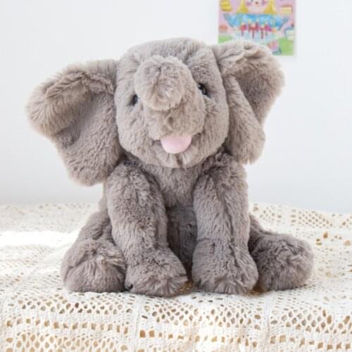 Simulation Elephant Stuff Plush Baby Toy 33cm Kawaii Animals Dolls Appease Toys For Children Montessori Materials Plush Toys
