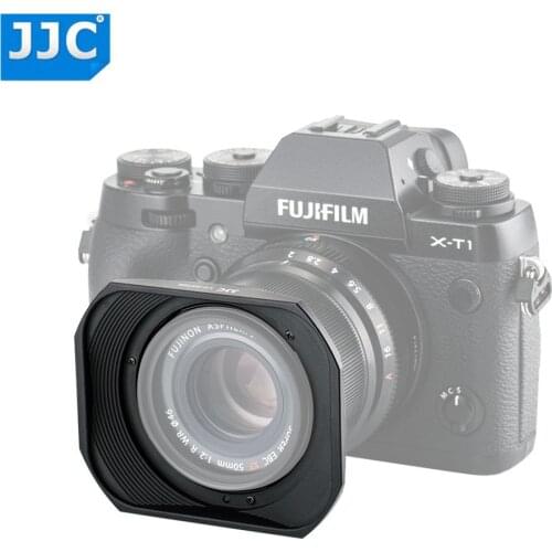 JJC Camera Lens Hood Square Metal 46mm Bayonet Lenses Cap Protector for FUJINON LENS XF50mmF2 R WR