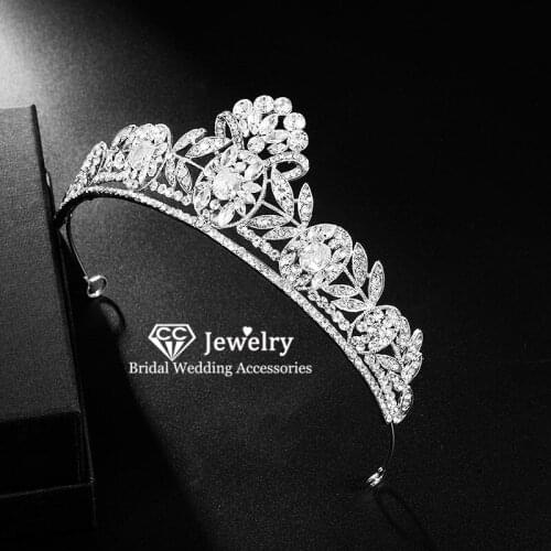 CC Hair Crown Women Wedding Accessories Vintage Hairbands Engagement Hair Ornaments Jewelry Charms Tiaras and Crowns Party HS49
