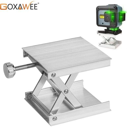 GOXAWEE Laser Level Bracket Lift Platform Universal Laser Level Aluminum Alloy Adjustable Platform Lab Lift Stand Table