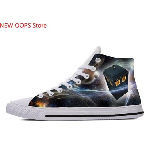 2020 Mens Casual Shoes Anime Doctor Who DR Who Fashion Popular Cool Canvas Shoes High Top Breathable 3D Printed Women Sneakers