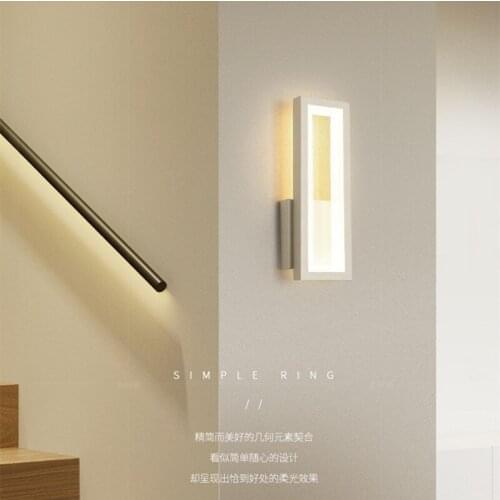 Wall Lamp Modern Minimalist Living Room Background LED Wall Lamp Aisle Bedside Bedroom Creative Personality Corridor Wall Lights