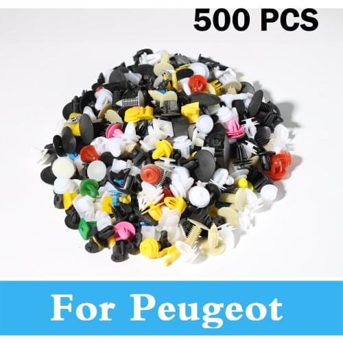 New 500pcs Mixed Vehicle Bumper Clips Retainer Fastener Rivet Universal For Peugeot 408 508 607 4007 4008 407 Ion Rcz 308 Gti