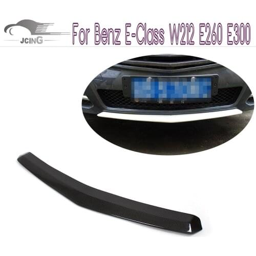 Carbon Fiber Front Bumper Center Lip Spoiler Fit For Benz E-Class W212 E260 E300 09-12