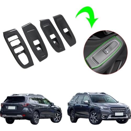 ABS Armrest Window Rise Lift Down Control Switch Door Lock Panel Cover Trim For Subaru Outback 2021
