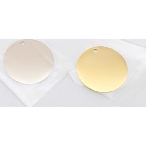 Stainless Steel Blank Charms 30MM Round Disc High Polish Mirror Surface Jewelry Charm 20pcs/lot