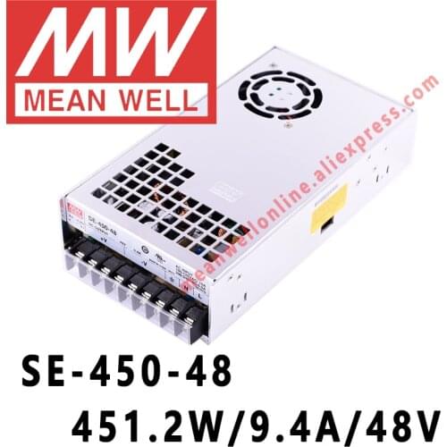 SE-450-48 Mean Well 451.2W/9.4A/48V DC Single Output Power Supply meanwell online store
