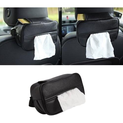 1 Pcs Universal Leather Car Sunshade Tissue Boxes Fashion Automobiles Tissue Storage Bags for Auto Decoration Accessories