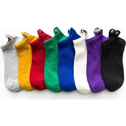 Spring and summer Sesame Street new after the eye boat socks cartoon socks a hundred couple socks women color socks