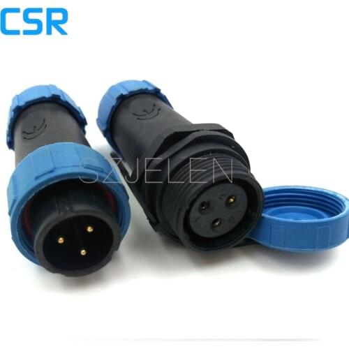SY1710, Waterproof Connector 3 pin, IP68, Rated current 10A, 500V operating voltage,Cable docking connector plugs sockets
