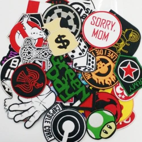 24PC MIXED RANDOM Iron On Patches Garment Accessories Sew Cute Patch Fabric Badge Cartoon Motif Clothes Ornament Aanywell patch