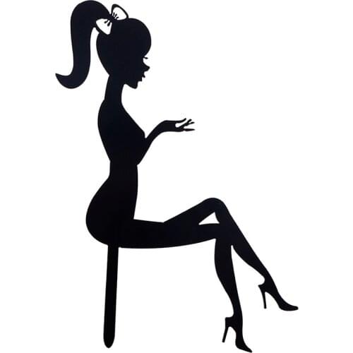 High Heels Lady Girl Acrylic Cake Topper Weddding Cake Decorations Happy Birthday Cupcake Topper Party Supplies Dessert Sign