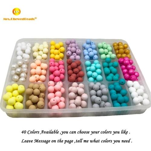 100pcs Silicone Beads 10/12/15mm Eco-friendly Sensory Teething Beads Food Grade Mom Nursing DIY Jewelry Baby Silicone bead