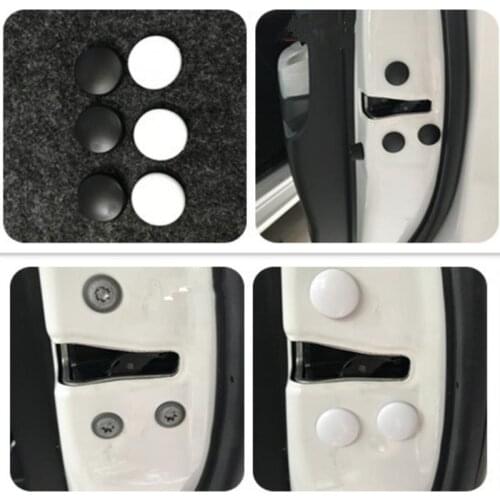 12Pcs Universal Car Door Lock Screw Protector Sticker Cover for Nissan Tiida Teana Skyline Juke X-trail for BYD cs35 cs75 ec7