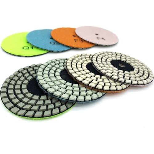4 step dry polishing pads polishinggranite marble quartz sanding disc polishing stone