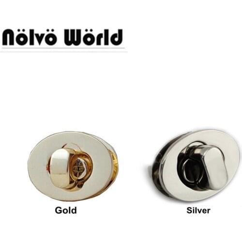 50sets/lot 6colors High quality Retro Ellipse lock metal functional lock for handbags factory hardware wholesale price 30sets