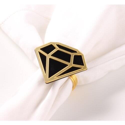 6PCS Wedding table accessories diamond napkin buckle napkin ring