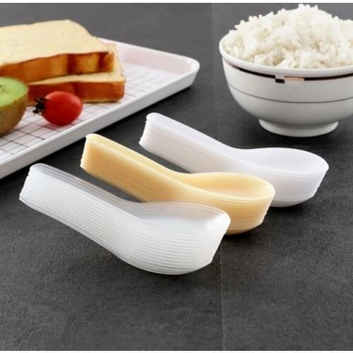 60pcs/set Mini Spoon Home Kitchen Clear Plastic Disposable Soup Spoons Kitchen Tool For Jelly Ice Cream Dessert Appetizer