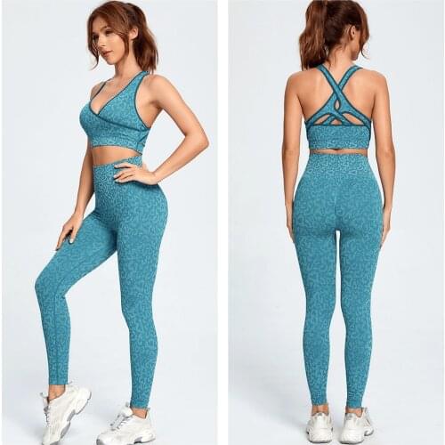 New Panther Print Push Up Bra Quick Drying Running Clothes Summer Workout Top Vest Type Bra Sexy Breathable Sports Seamless