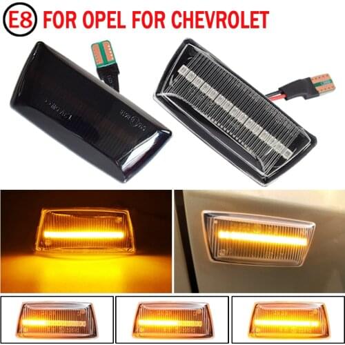 2pcs Dynamic Flowing LED Turn Signal Side Marker Light Lamp For Opel Insignia A MK1 Corsa D MK4