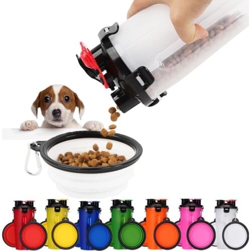 Pet Travel Drink Water Bottle dog water bottle Foldable Dog Food Bowl Cup Outdoor Travel dog bowls cat bowl pet feeder