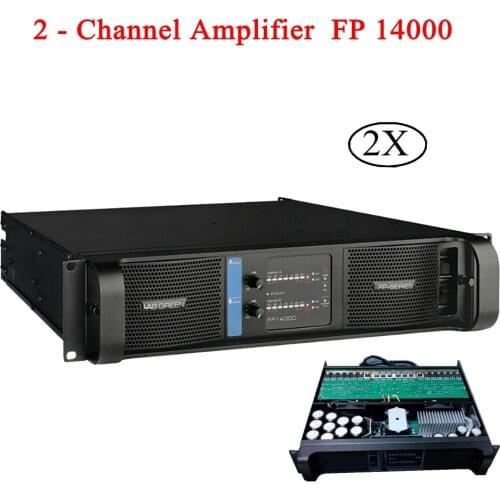 FP 14000 Power Amplifier 2x2350w/8ohm RMS Output Speaker Subwoofer Line Array 2 Channel High Power Amplifier For Disco DJ Party