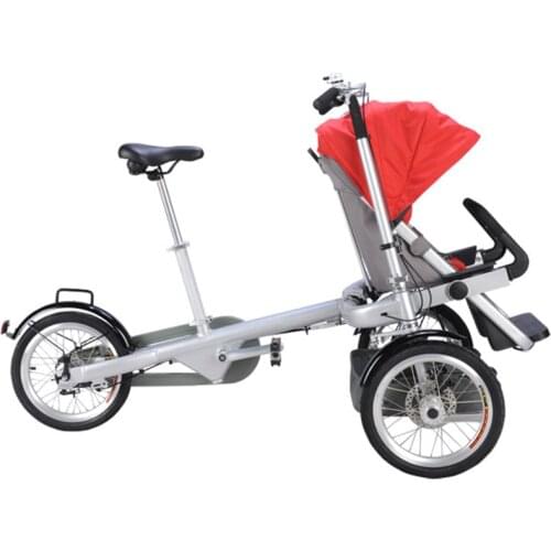 Mummy BabyStroller Folding Three Wheels Trolleys Child NOTaga Bike Strollers Kids noTaga Bicycle Stroller Tricycle Carton Steel