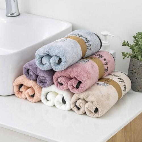 Coral Fleece Super Absorbent Quick Drying Microfiber Towel Women Face Towels Soft Comfortable Bathroom High Quality