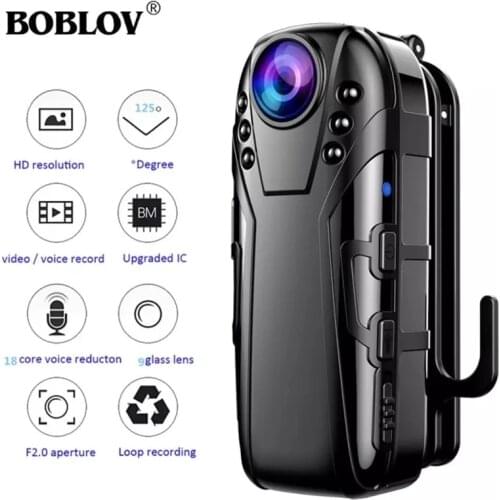 Boblov L02 Small Camera Full HD 1080P Portable Camara Police DVR Recorder Body Cam Motorcycle Bike Motion bodycamera mini kamera