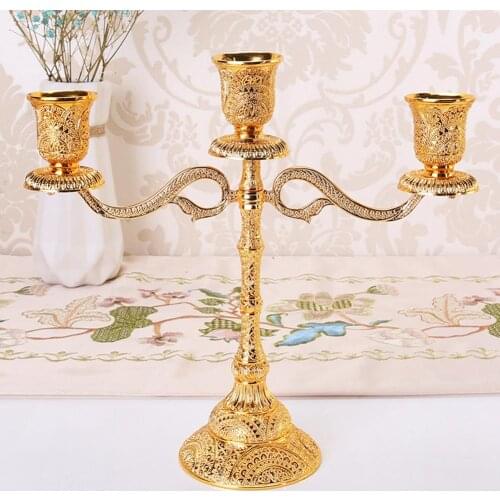 Metal 1/3/5-Arm Candle Holder Candlestick Dinner Wedding Party Table Decoration