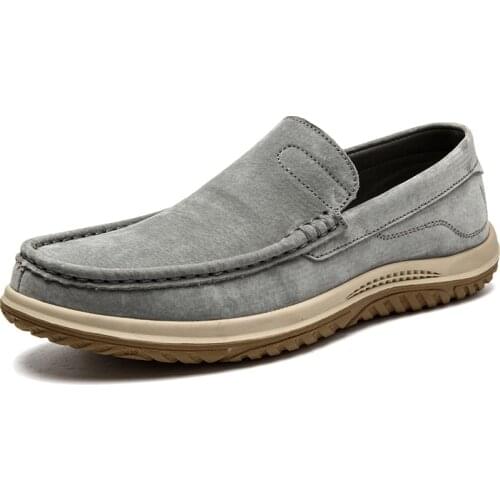 Men Casual Shoes Mens Fashionable Business Genuine Leather Shoes all-match wear-resistant breathable Outdoor shoes Beanie