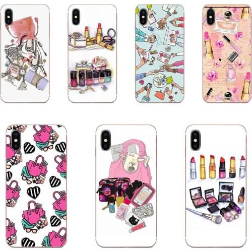 Makeup Perfume Lipstick Make Up Soft Cases Cover For Sony Xperia Z Z1 Z2 Z3 Z3+ Z4 Compact Z5 Plus M2 M4 XA XA1 XZ Premium