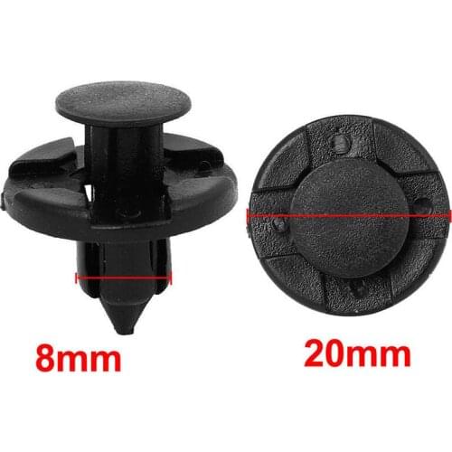 Trunk Rivets Retainer Clips Bumper Fastener Flaps Mud Plastic Push Set