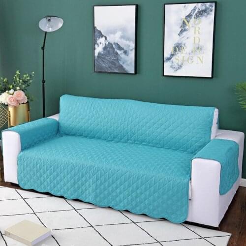 Anti-slip Sofa Cover Water Resistant Slipcover Furniture Protector Washable Couch Cover with Elastic Straps for Kids Dogs Pets